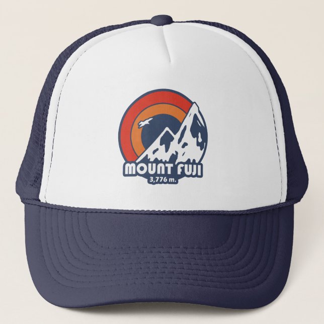 Mt. Fuji Japan Sun Eagle Trucker Hat (Front)