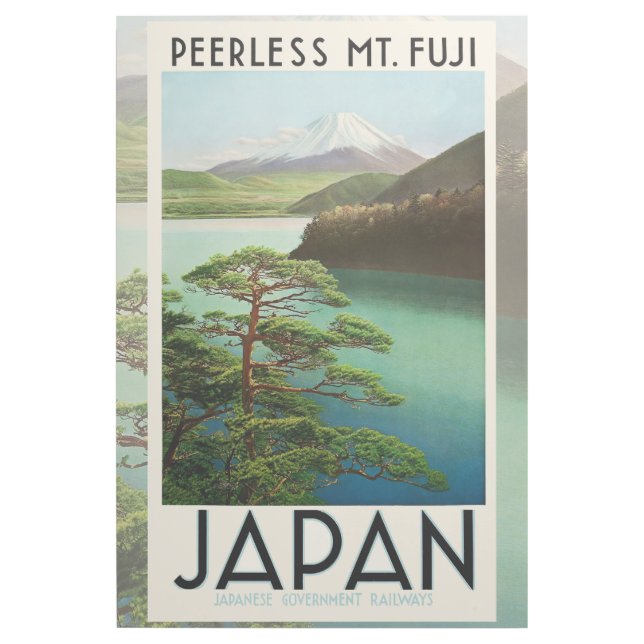 Mt Fuji Japan Travel Poster Vintage Art (Front)