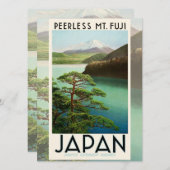 Mt Fuji Japan Travel Poster Vintage Art (Front/Back)