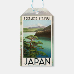 Mt Fuji Japan Travel Poster Vintage Art Gift Tags