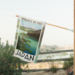 Mt Fuji Japan Travel Poster Vintage Art House Flag