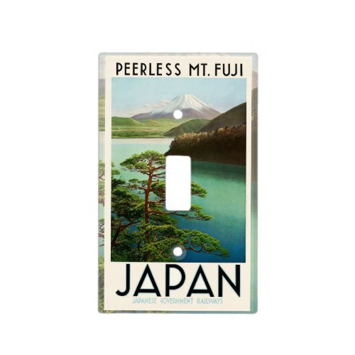 Mt Fuji Japan Travel Poster Vintage Art Light Switch Cover