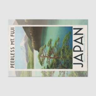 Mt Fuji Japan Travel Poster Vintage Art Tissue Paper