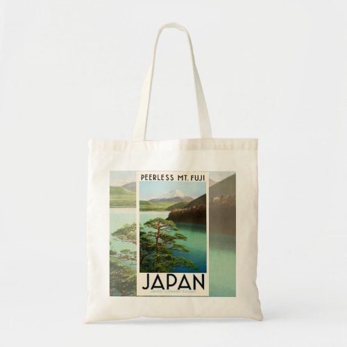 Mt Fuji Japan Travel Poster Vintage Art Tote Bag