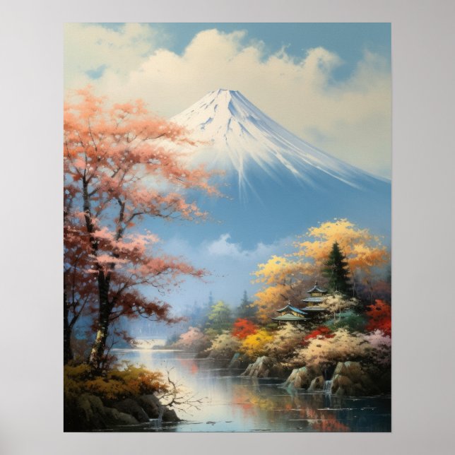 Mt. Fuji Japanese Art Print Poster (Front)