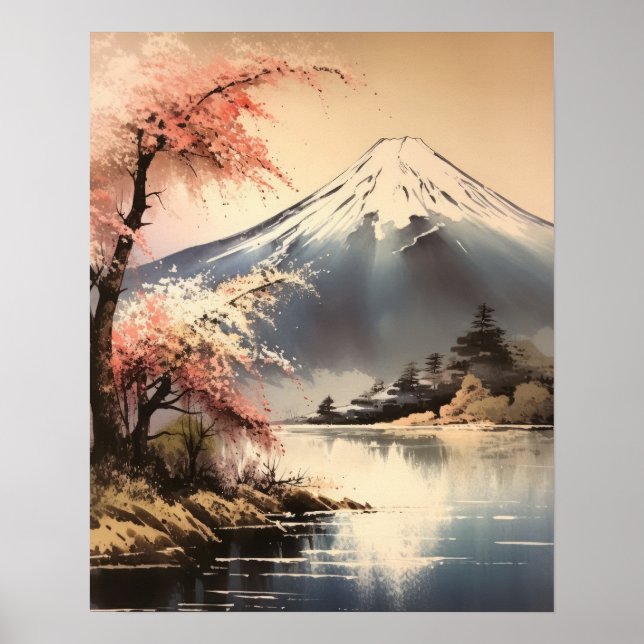 Mt. Fuji Japanese Art Print Poster (Front)
