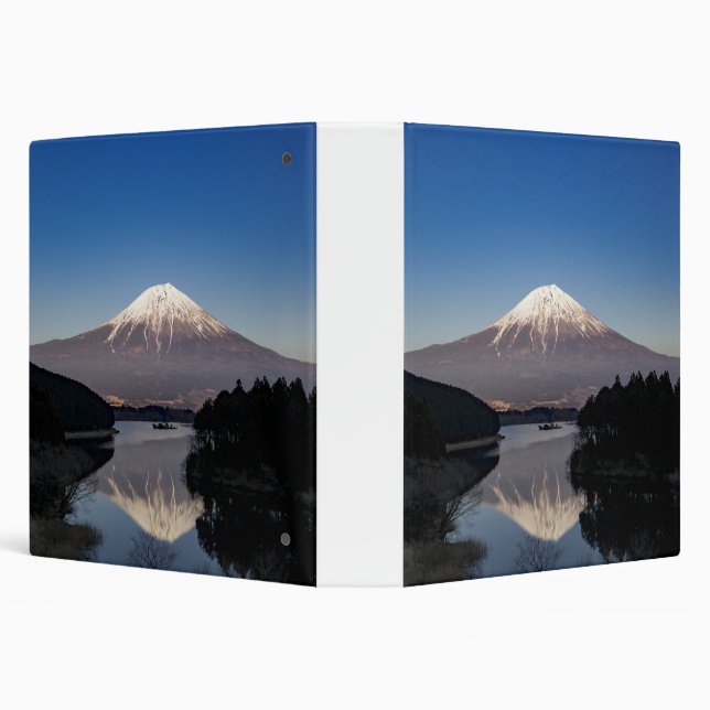 Mt Fuji Lake Reflection 3 Ring Binder (Background)