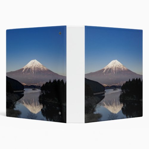 Mt Fuji Lake Reflection 3 Ring Binder