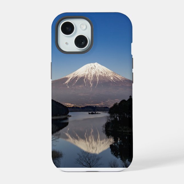 Mt Fuji Lake Reflection Iphone Case (Back)