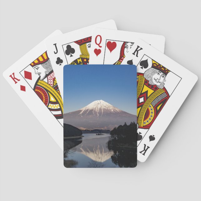Mt Fuji Lake Reflection Poker Cards (Back)