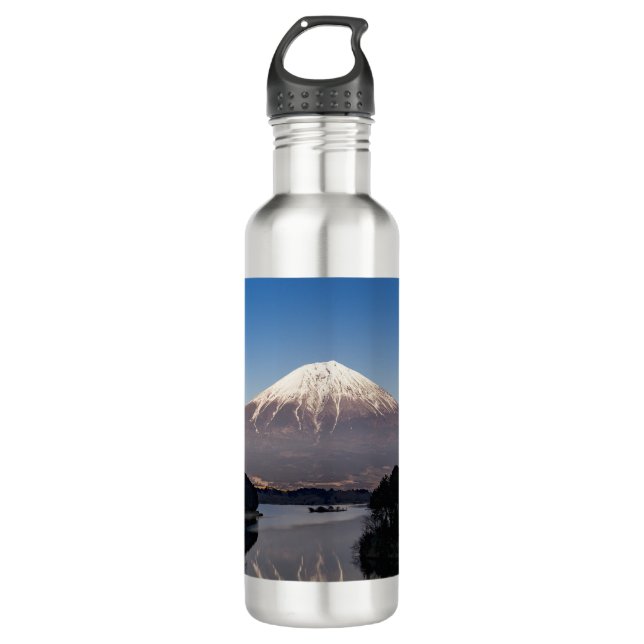 Mt Fuji Lake Reflection Stainless Steel Water Bottle (Front)
