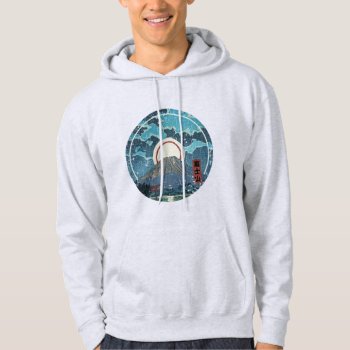 Mt. Fuji Moon Hoodie by RobotFace at Zazzle