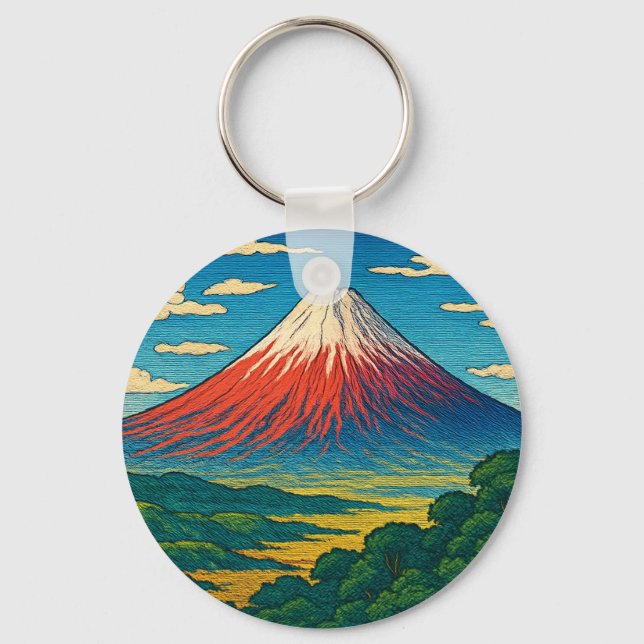 Mt. Fuji Original Artwork Keychain (Front)
