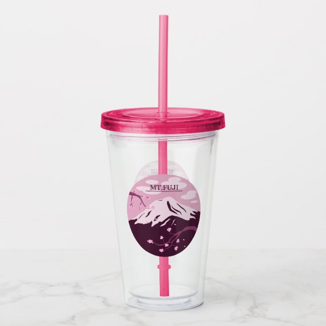 Mt. Fuji (Pink) Acrylic Tumbler (Front)