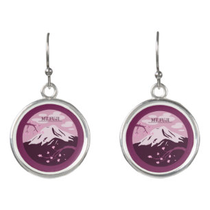 Mt. Fuji (Pink) Earrings