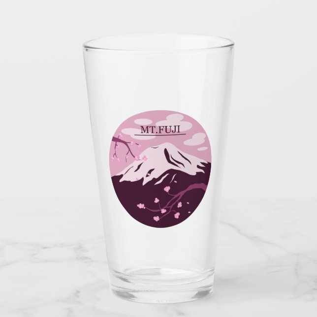 Mt. Fuji (Pink) Glass (Front)