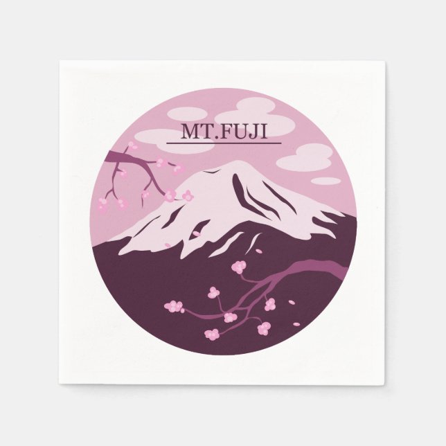 Mt. Fuji (Pink) Napkins (Front)