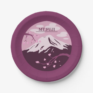 Mt. Fuji (Pink) Paper Plates
