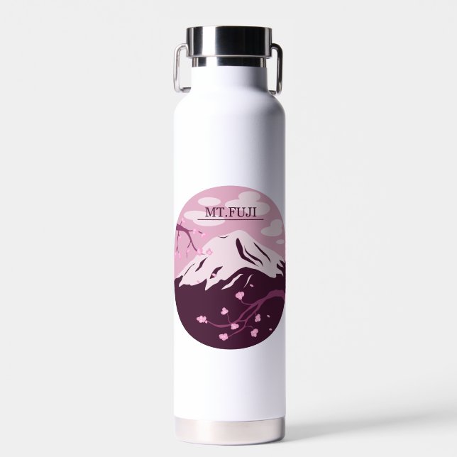Mt. Fuji (Pink) Water Bottle (Front)