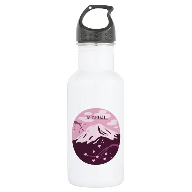 Mt. Fuji (Pink) Water Bottle (Front)