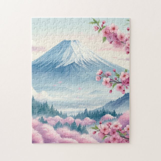 Mt. Fuji & Sakura – Spring Puzzle (Vertical)