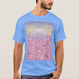 Mt Fuji Sakura Tree Japanese Cherry Blossom Mount T-Shirt