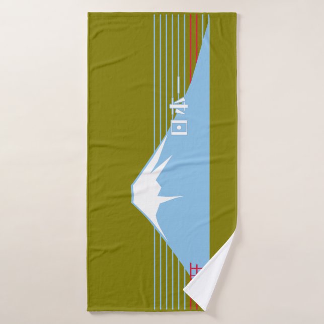 Mt. Fuji seen from the northeast. Bath Towel (Bath Towel)