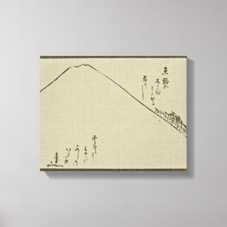 Mt. Fuji Sumi-e  -  Wrapped Canvas Print