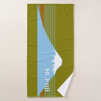 Mt. Fuji viewed from the southwest direction. Bath Towel