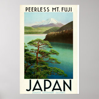 Mt. Fuji Vintage Japan Travel Poster