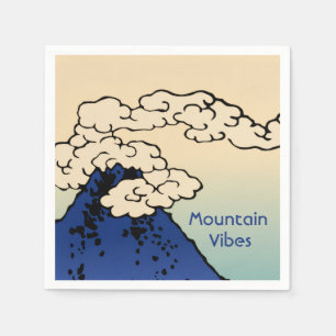Mt. Fuji with Clouds Add Your Name Napkins