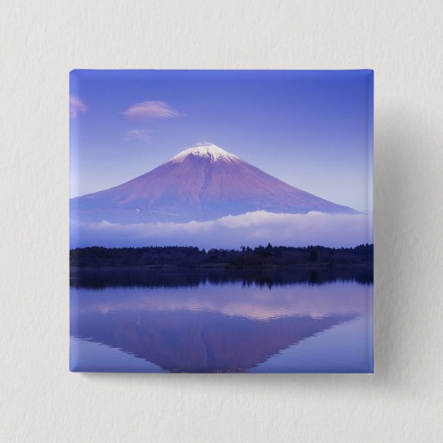 Mt. Fuji with Lenticular Cloud, Motosu Lake, Button (Front)
