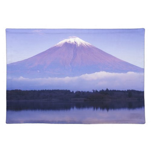 Mt Fuji with Lenticular Cloud Motosu Lake Cloth Placemat