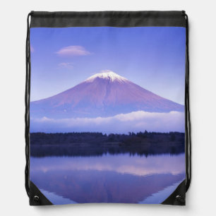 Mt. Fuji with Lenticular Cloud, Motosu Lake, Drawstring Bag
