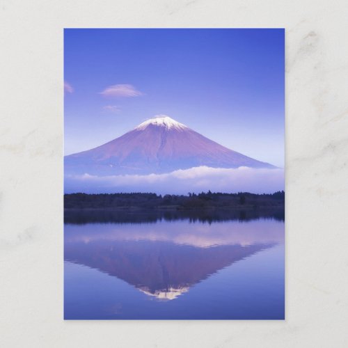 Mt Fuji with Lenticular Cloud Motosu Lake Postcard