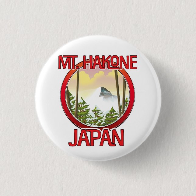 Mt. Hakone Japan Button (Front)