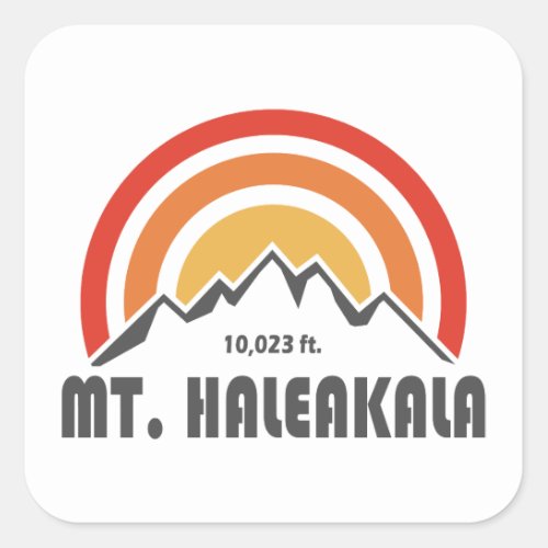 Mt Haleakala Square Sticker