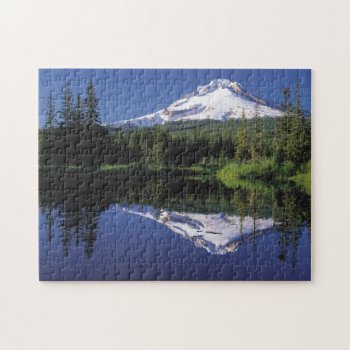 Mt. Hood And A Mirror Lake Jigsaw Puzzle by Delights at Zazzle