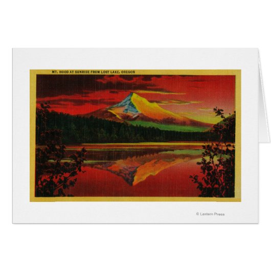 Mt. Hood at Sunrise from Lost Lake, Oregon (Front Horizontal)