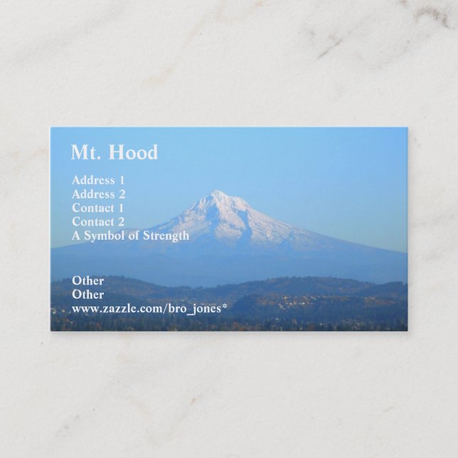 Mt. Hood Business Card (Front)