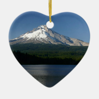 Mt Hood from Trillium Lake Ceramic Ornament