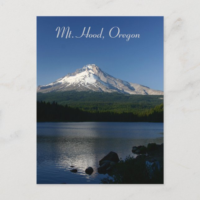 Mt Hood from Trillium Lake Postcard (Front)