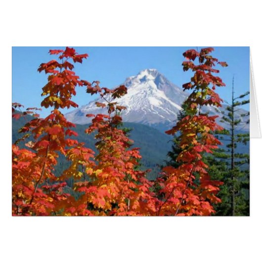 Mt. Hood in Fall Cards (Front Horizontal)