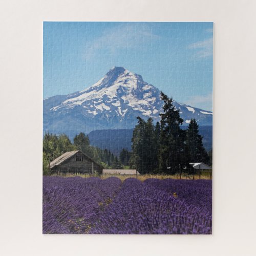 Mt Hood Lavender Fields Jigsaw Puzzle