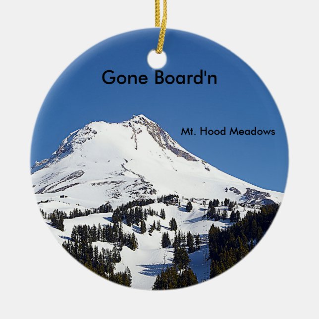 Mt. Hood Meadows Ski Area, Oregon Ceramic Ornament (Front)