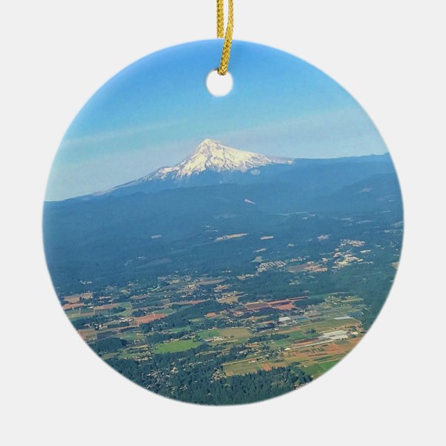Mt. Hood, Oregon Ceramic Ornament (Front)
