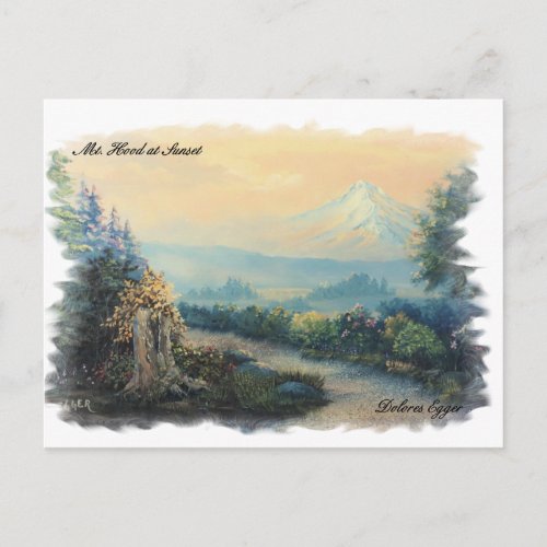 Mt Hood Oregon Original Prints Dolores Egger Postcard