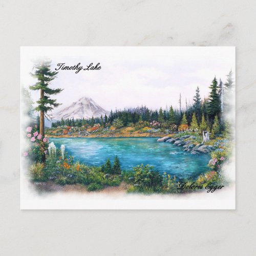 Mt Hood Oregon Original Prints Dolores Egger Postcard
