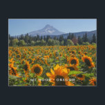 Mt Hood | Oregon Postcard<br><div class="desc">This postcard features a sunflower field with majestic Mt Hood in the background.</div>