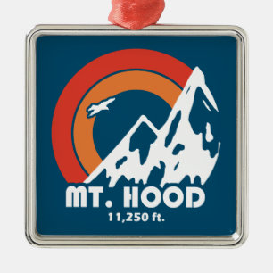 Mt. Hood Oregon Sun Eagle Metal Ornament